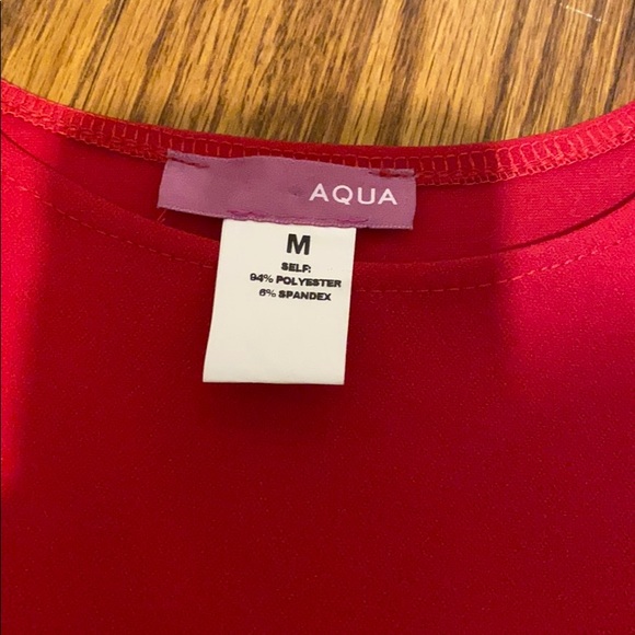 Girls red aqua dress - Picture 3 of 3